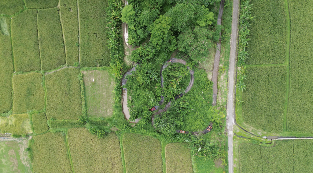 bird view of bali advenuture trips ATV track